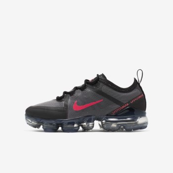 Nike Air VaporMax 2019 - Nagyobb Gyerek Utcai Cipő - Fekete/Világos Piros